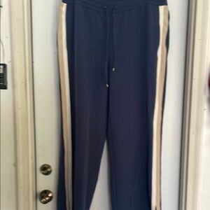 Nine West Blue and White Jogger Track Pants